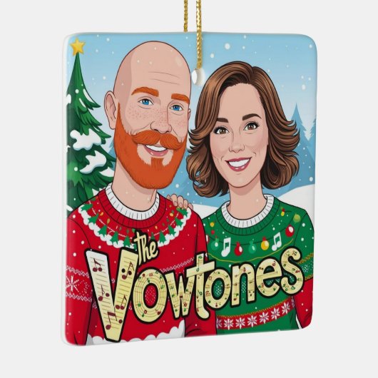 Die Vowtones - Weihnachts-Keramik Square Ornament (Rechts)