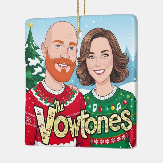 Die Vowtones - Weihnachts-Keramik Square Ornament (Links)