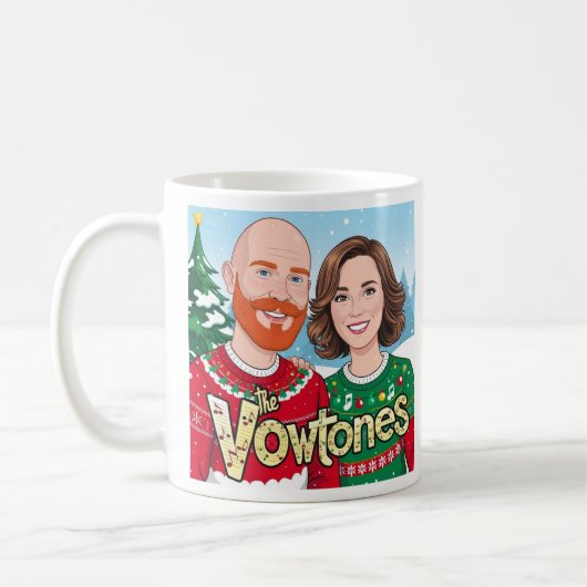Die Vowtones - Weihnachts-Tasse Kaffeetasse (Links)