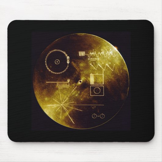Die voyager-goldene Aufzeichnung Mousepad (Vorne)