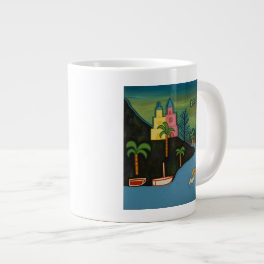 Die vulkanische Insel 2008 Jumbo-Tasse (Vorderseite Rechts)