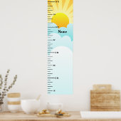 Die Wachstumstabelle für Sonnenschein und Wolken f Poster (Küche)
