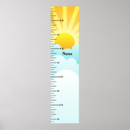 Die Wachstumstabelle für Sonnenschein und Wolken f Poster