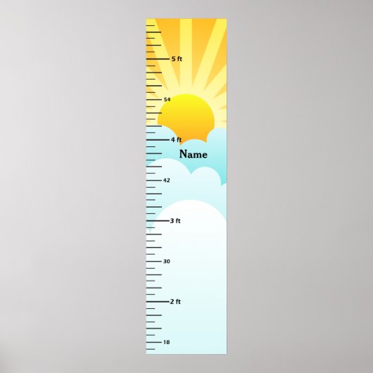 Die Wachstumstabelle für Sonnenschein und Wolken f Poster (Vorne)