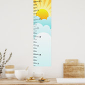 Die Wachstumstabelle für Sonnenschein und Wolken f Poster (Küche)