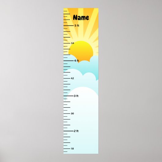 Die Wachstumstabelle für Sonnenschein und Wolken f Poster (Vorne)