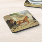 Die Wagen der Herren: Ein Cabriolet, c.1820-30 (Öl Getränkeuntersetzer (Linke Seite)