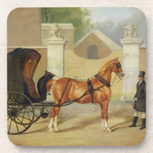Die Wagen der Herren: Ein Cabriolet, c.1820-30 (Öl Getränkeuntersetzer