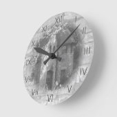 "Die Wagenhalle" Runde Wanduhr (Winkel)