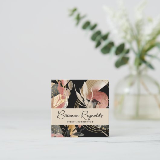 Die Wahl des Designers Abstrakt Quadratische Visitenkarte (Stehend Vorderseite)