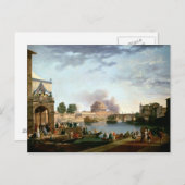 Die Wahl des Papstes mit Castel St. Postkarte (Vorne/Hinten)