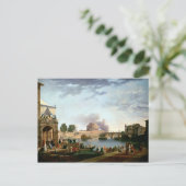 Die Wahl des Papstes mit Castel St. Postkarte (Stehend Vorderseite)