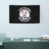 Die Wahl eines Clowns erwartet eine lustige Politi Banner (Messeveranstaltung)