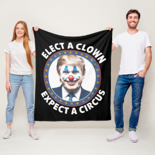 Die Wahl eines Clowns erwartet eine lustige Politi Fleecedecke