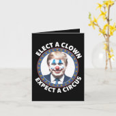 Die Wahl eines Clowns erwartet eine lustige Politi Karte (Gelbe Blume)