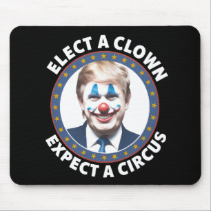 Die Wahl eines Clowns erwartet eine lustige Politi Mousepad