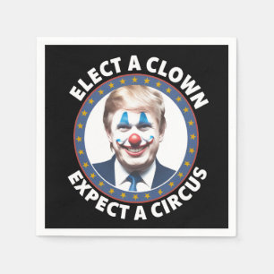 Die Wahl eines Clowns erwartet eine lustige Politi Serviette
