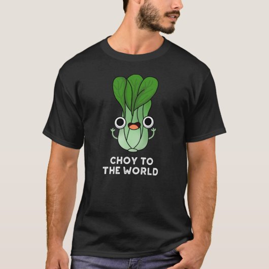 Die Wahl für die Welt lustige Veggie Pun Dark BG T-Shirt (Vorderseite)