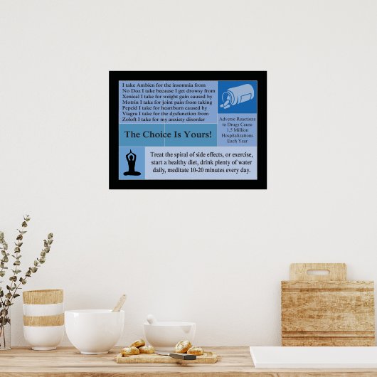 Die Wahl ist dein Gesundheits- oder Drogenplakat Poster (Küche)