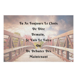 " Die Wahl " Mural Zitat positiv Poster