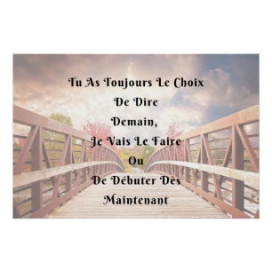 " Die Wahl " Mural Zitat positiv Poster