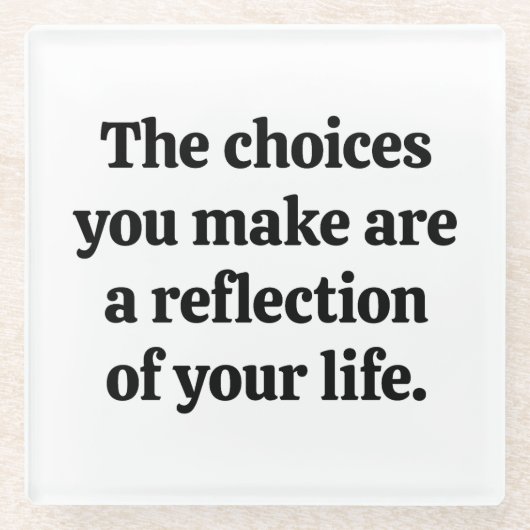 Die Wahl, ob man einen Untersetzer aus Glas macht (Vorderseite)