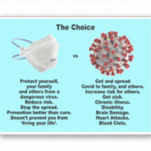 Die Wahl Schützen Sie sich oder erhalten und verbr Aufkleber (Vorderseite)