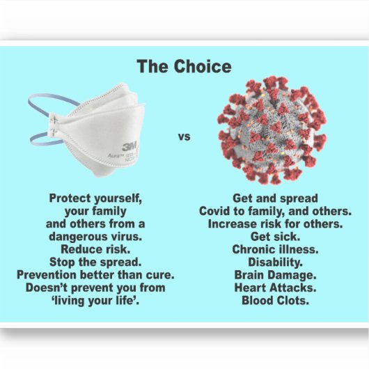 Die Wahl Schützen Sie sich oder erhalten und verbr Aufkleber (Vorderseite)