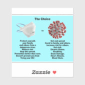 Die Wahl Schützen Sie sich oder erhalten und verbr Aufkleber (Blatt)