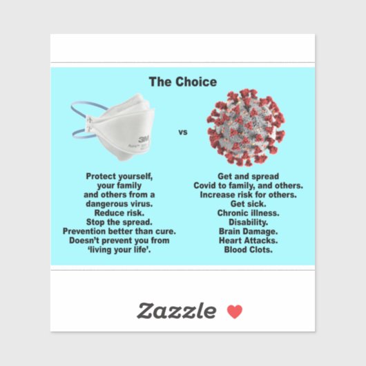 Die Wahl Schützen Sie sich oder erhalten und verbr Aufkleber (Blatt)