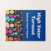 Die Wahlbeteiligung der hohen Wähler besiegt den W Puzzle (Horizontal)