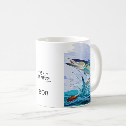 Die Wahoo Fishing Drinks Tee oder Kaffee-Tasse Kaffeetasse (VorderseiteRechts)