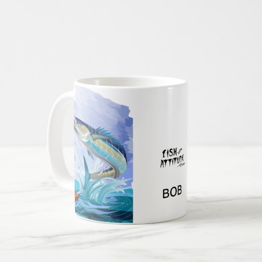 Die Wahoo Fishing Drinks Tee oder Kaffee-Tasse Kaffeetasse (Vorderseite Links)