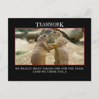 Die wahre Bedeutung der Teamarbeit Postkarte