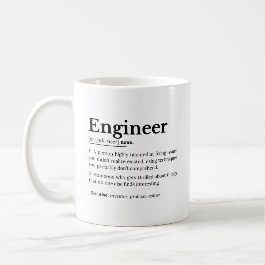 Die wahre Bedeutung eines Ingenieurs Kaffeetasse (Links)