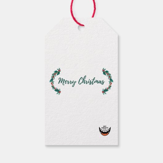 Die wahre Freude an Weihnachten Geschenkanhänger (Rückseite)