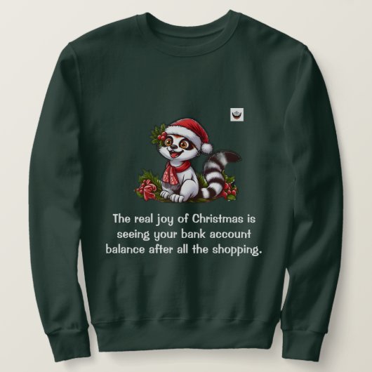 Die wahre Freude der Weihnachtsmänner grün Sweatshirt (Design vorne)