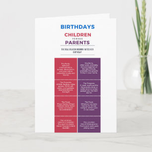 Die wahre Geburtstagskarte der Mama Karte