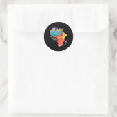 Die wahre Größe Afrikas Runder Aufkleber (Tasche)