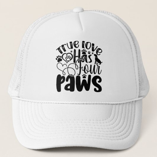 Die wahre Liebe hat vier Pfoten für das Tier Truckerkappe (Vorderseite)
