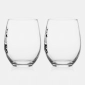 Die wahre Liebe hat vier Pfoten für das Tier Weinglas Ohne Stiel (Links)