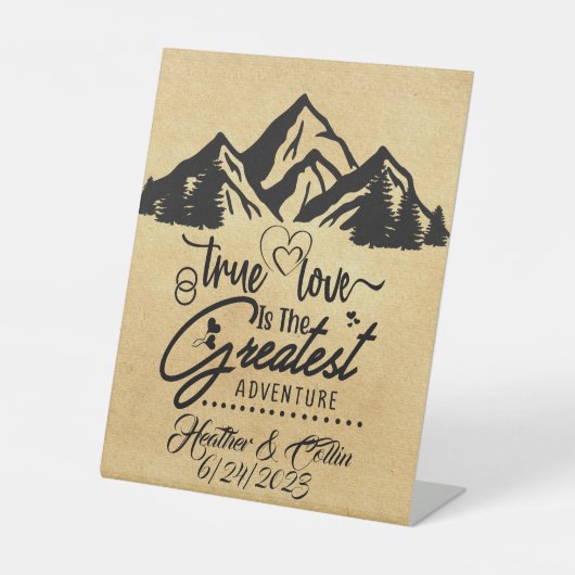 Die wahre Liebe ist das Beste Adventure Custom Sig Sockelschild (Vorderseite)