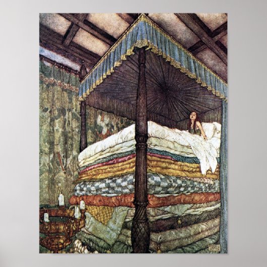 Die wahre Prinzessin Edmund Dulac Fairy Tale Kunst Poster (Vorne)