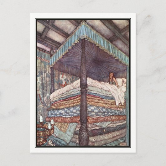 Die wahre Prinzessin von Edmund Dulac Postkarte (Vorderseite)