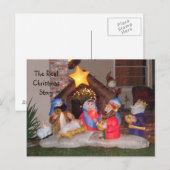 Die wahre Weihnachtsgeschichte Feiertagspostkarte (Vorne/Hinten)