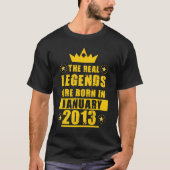 Die wahren Legenden sind im Retro vom Januar 2013 T-Shirt (Vorderseite)