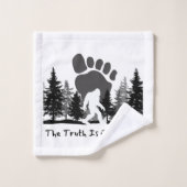 Die Wahrheit ist draußen Bigfoot Badhandtuch Set (Waschlappen)