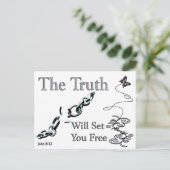 Die Wahrheit Set dir die freie Bibelverse Postkarte (Stehend Vorderseite)