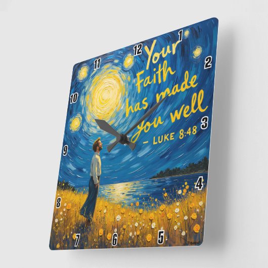 Die Wahrheit Set dir frei Quadratische Wanduhr (Winkel)