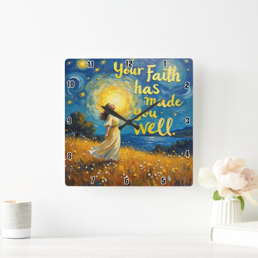 Die Wahrheit Set dir frei Quadratische Wanduhr (Zuhause)